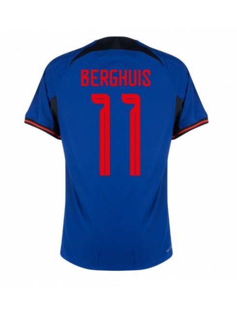 Billige Nederland Steven Berghuis #11 Bortedrakt VM 2022 Kortermet